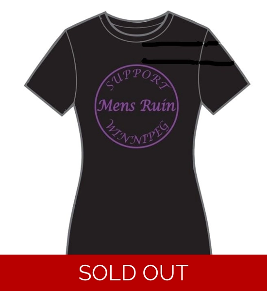 Support Mens Ruin Purple Metallic tee